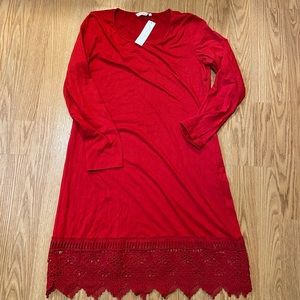 Miyang Red Tunic Shirt New with tags